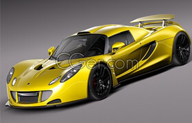 Squir - Hennessey Venom GT 2012 [3ds-c4d-fbx-lwo-max-obj]