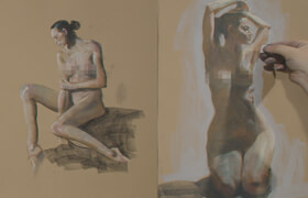 New Masters Academy - Pastel Figure Drawing by George Pratt