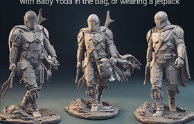 Gambody -  The Mandalorian SLA - 3d print model