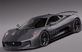 Squir - Jaguar C-X75 2014 - Vray - 3D Model [3ds-c4d-fbx-lwo-max-obj]