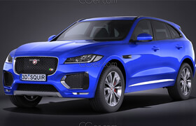 Squir - Jaguar F Pace S 2017 - 3D Model [3ds-c4d-fbx-lwo-max-obj]