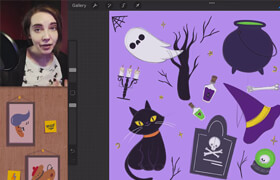 Skillshare - Draw Simple Halloween Clip-Art Illustrations in Procreate