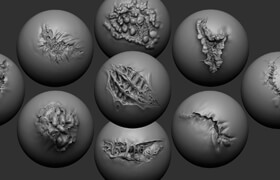 Artstation - Nikita Lekomcev - Ragged_meat brush for Zbrush