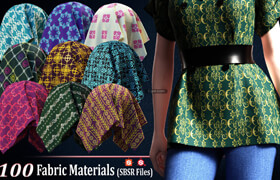 Arstation - 100 Fabric Materials [SBSAR] Vol 01 - 材质贴图