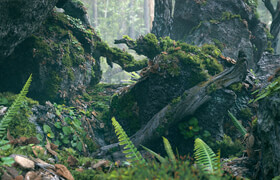 Moss Biome Ground Scatter - 3d Assetkit Pbr - Blender Market