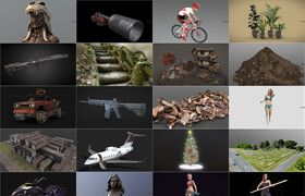 PBR Game 3D Models Bundle 1 December 2022