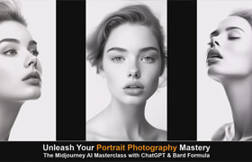 Skillshare - 释放您的人像摄影技能 - 使用 ChatGPT 和Bard Formula 公式掌握Midjourney AI 摄影照片生成的大师班教程