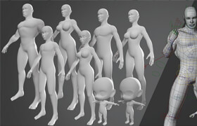 Base Meshes Character Starter Kit + Rig v2.7