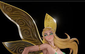 Gumroad - Digital Dark Pin-Ups - Slave Fairy PACK 3D Print Models