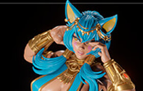 Gumroad - Digital Dark Pin-Ups - Egyptian Catgirl - 3D Print Model