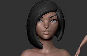 Cubebrush - stylized petite female v1 - 3dmodel