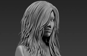 Cubebrush - zbrush female hair 1 v1