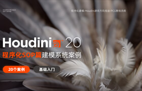 【正版】【大师】Houdini20程序化建模Sop篇系统案例【20个案例】