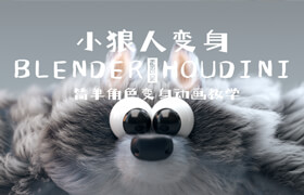 【正版】小狼人变身blender+houdini简单角色变身动画教学