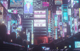 Cgtrader - Cyberpunk Street Signs 3D model