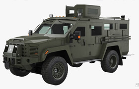 Turbosquid - Lenco BearCat G3 - off Road Armored Vehicle Green - 模型