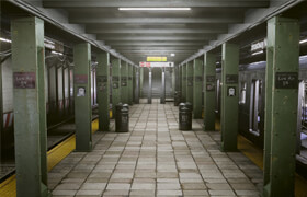 Artstation - Subway Station -Real Time - Scene Eevee