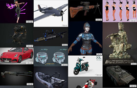 PBR Game 3D-Models Bundle 1 March 2023